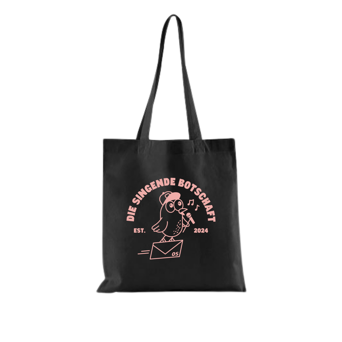 Beutel - Die singende Botschaft Black/Birdy Pink