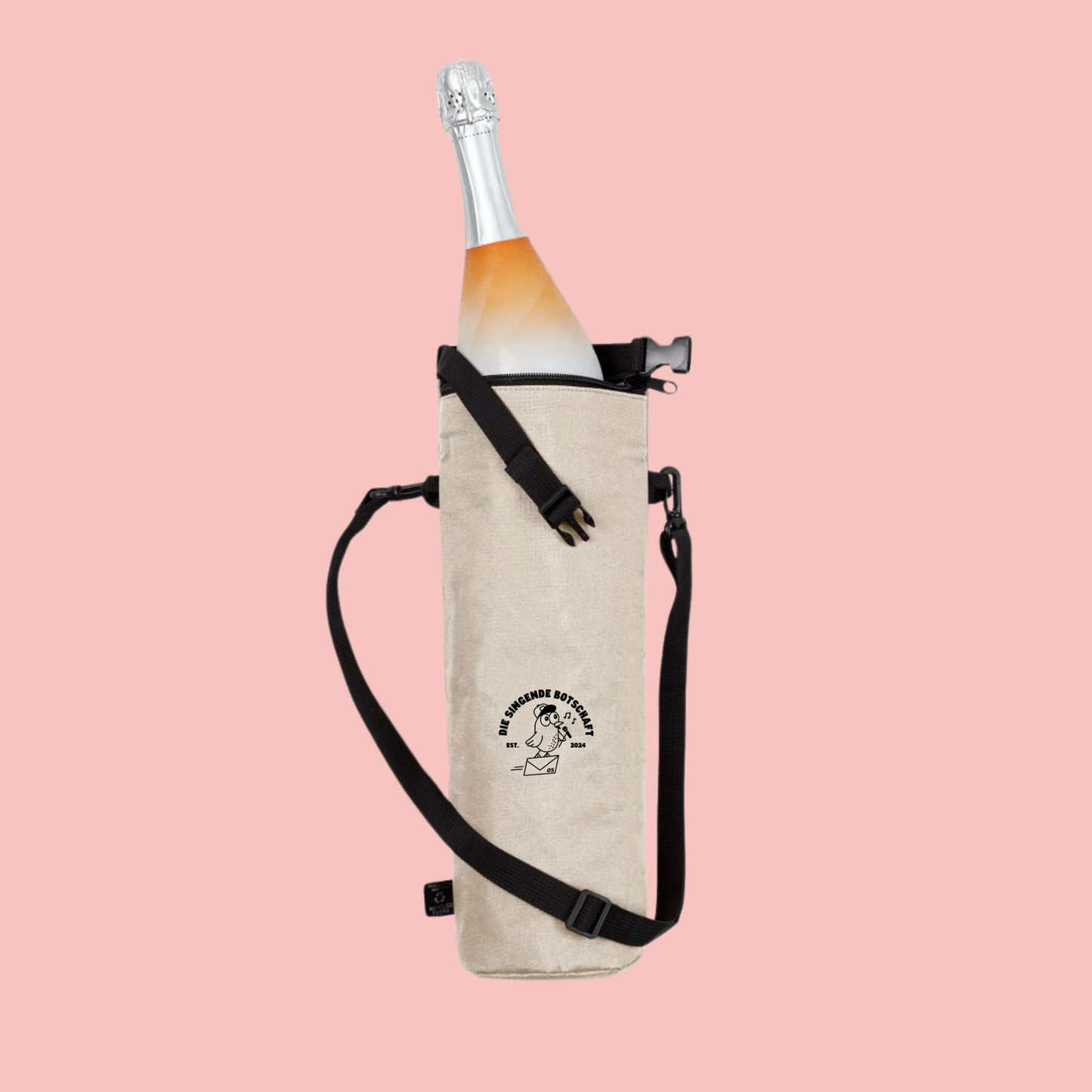 Thermo Bottle Bag "Die singende Botschaft" Beige