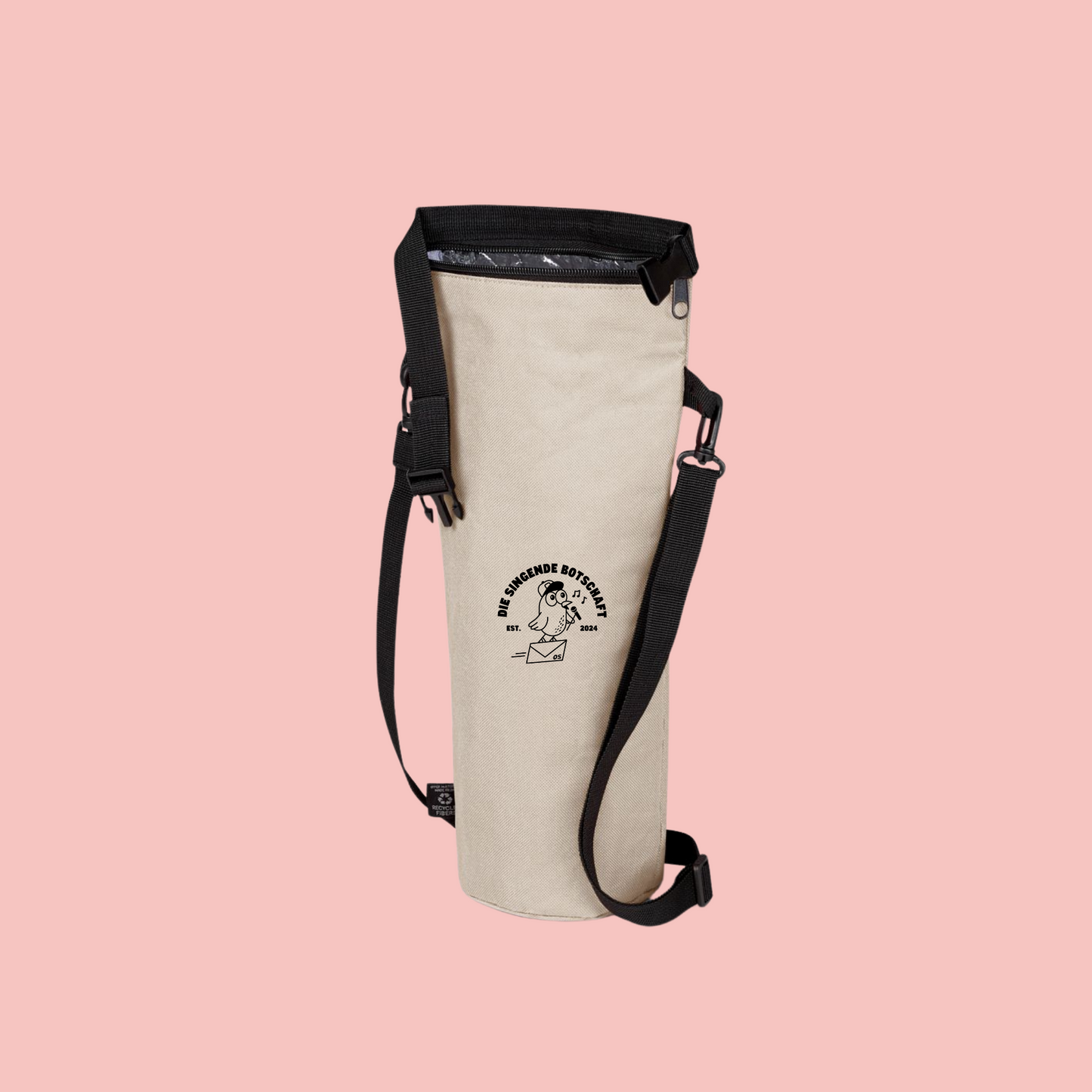 Thermo Bottle Bag "Die singende Botschaft" Beige