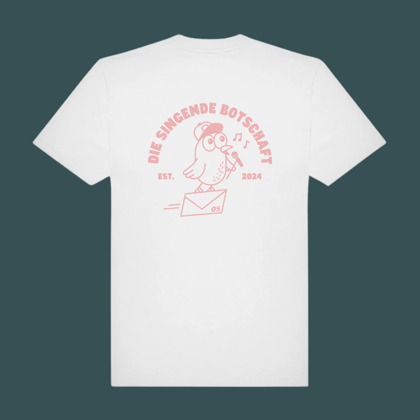 Shirt White/Birdy Pink „Die singende Botschaft“