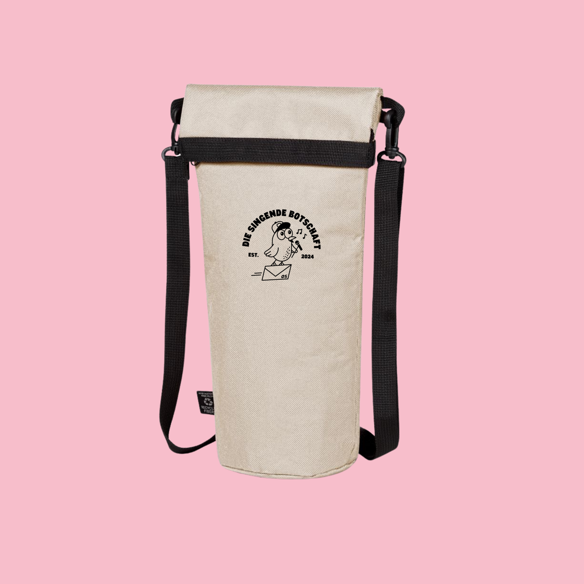 Thermo Bottle Bag "Die singende Botschaft" Beige