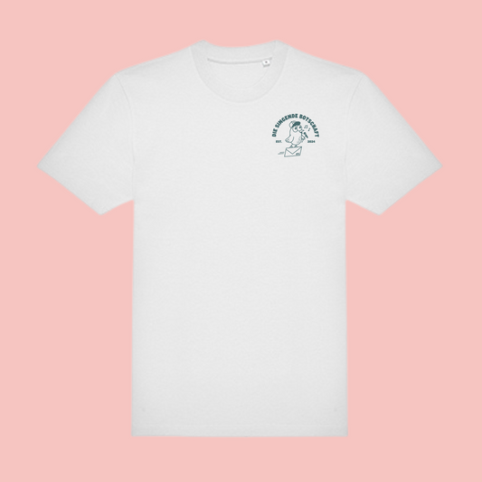 Shirt White/Amalfi Green „Die singende Botschaft“